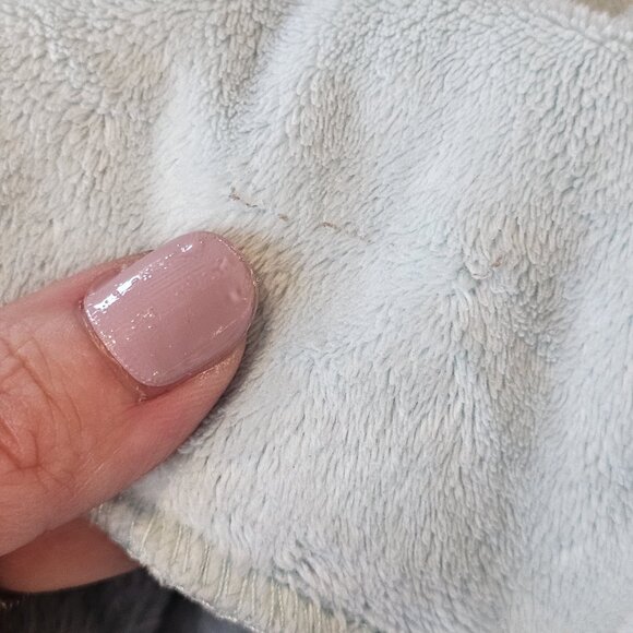 Light Blue Green Checkered Baby Blanket Turtle Turtles Soft Patchwork - Picture 5 of 9